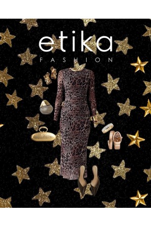 M00530-LEOPAR Leopar ELBİSE
