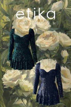 M00538-LACİVERT "NAVY BLUE" DRESS