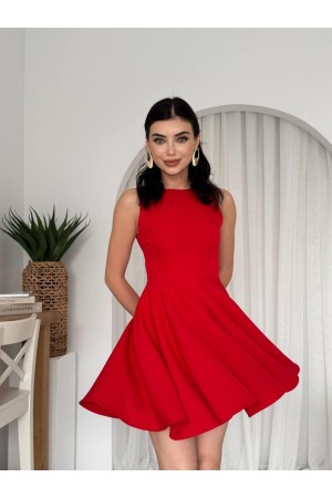 M00585-KIRMIZI Kırmızı ELBİSE