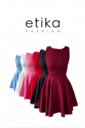 M00585-PEMBE Pembe ELBİSE