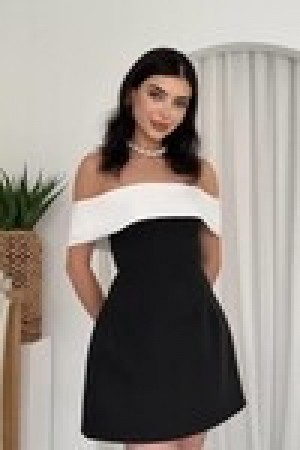 M00593-SIYAH Siyah DRESS