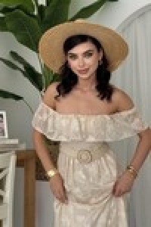 M00596-BEJ Bej ELBİSE