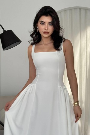 M00597-BEYAZ Beyaz DRESS