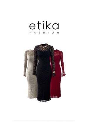 M00598-BORDO Bordo ELBİSE