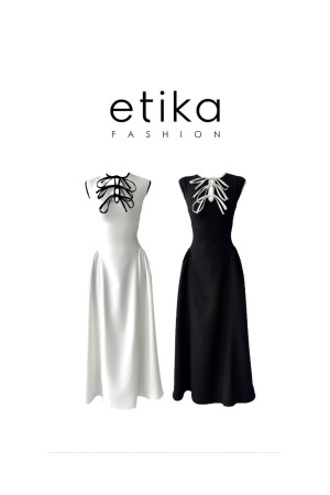 M00604-SIYAH Siyah ELBİSE