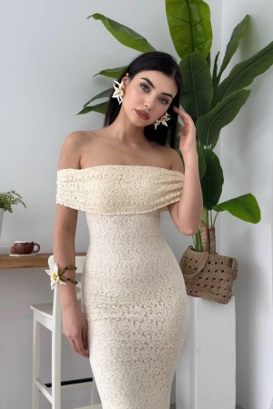 M00617-EKRU Ecru DRESS