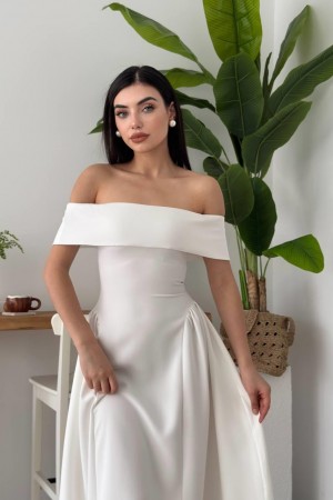M00618-BEYAZ Beyaz DRESS