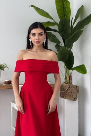 M00618-KIRMIZI Kırmızı DRESS