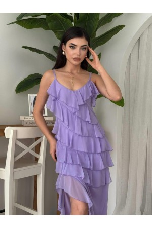 M00621-LILA Lila ELBİSE