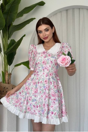 "M00622-ÇİÇEK DESEN PEMBE" "ÇİÇEK DESEN PEMBE" DRESS