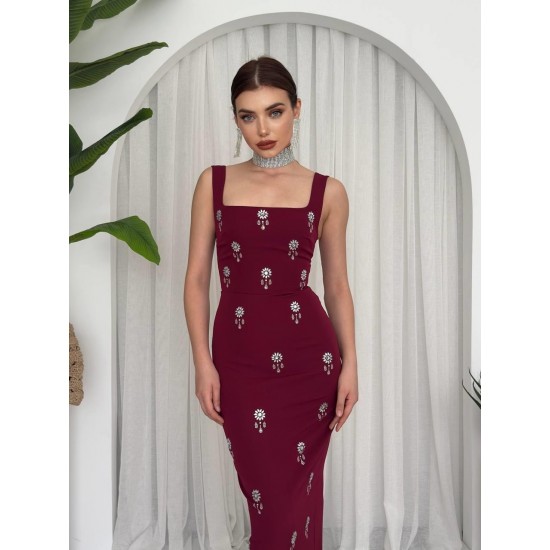 M00625-BORDO Bordo DRESS