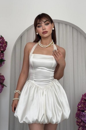 M00629-BEYAZ Beyaz DRESS