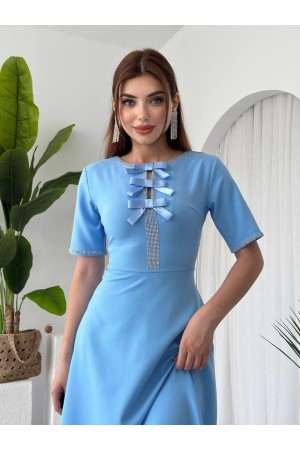 M00632-BEBE MAVİSİ BEBE MAVİSİ ELBİSE