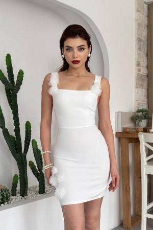 M00637-BEYAZ Beyaz DRESS