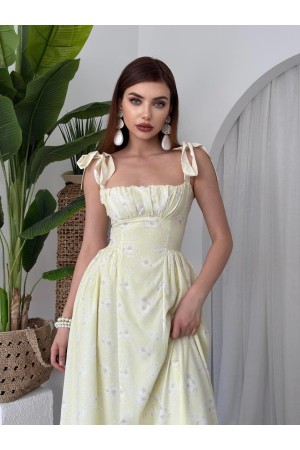 M00643-SARI Sarı DRESS