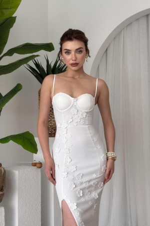 M00644-BEYAZ Beyaz DRESS