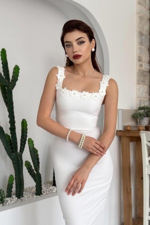 M00646-BEYAZ Beyaz DRESS