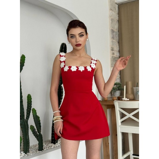 M00647-KIRMIZI Kırmızı DRESS