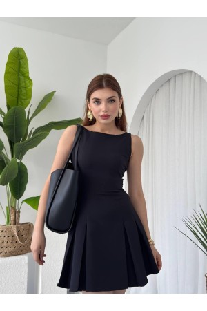 M00650-SIYAH Siyah ELBİSE