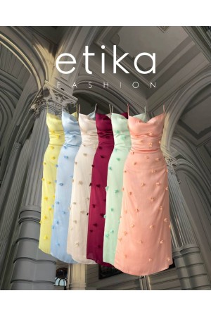 M00651-BORDO Bordo ELBİSE