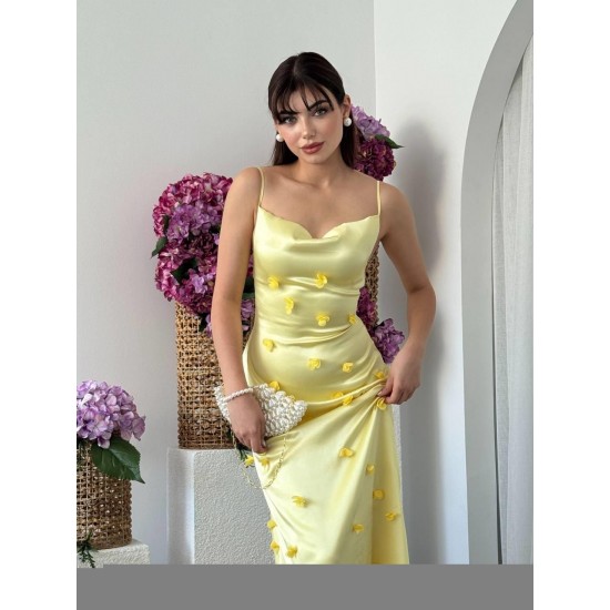 M00651-SARI Sarı DRESS