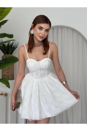 M00654-BEYAZ Beyaz DRESS