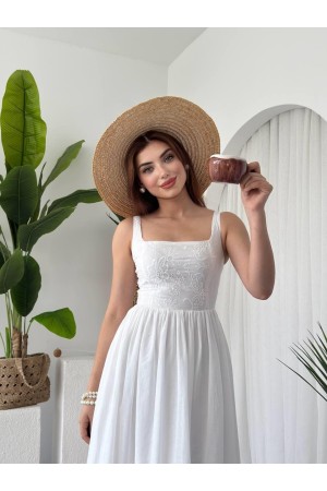 M00658-BEYAZ Beyaz DRESS