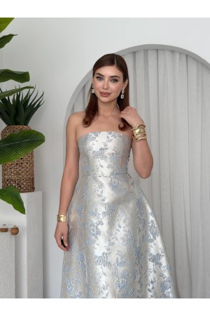 M00663-MAVİ Mavi ELBİSE