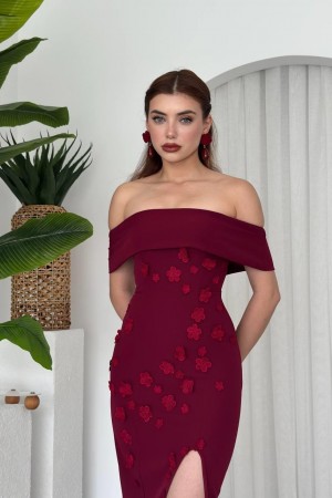 M00666-BORDO Bordo DRESS