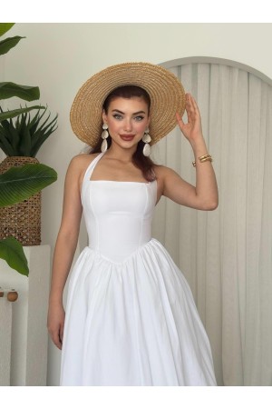 M00668-BEYAZ Beyaz DRESS