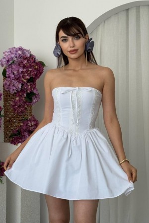 M00669-BEYAZ Beyaz DRESS
