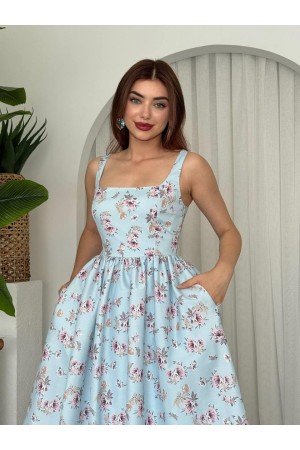 M00671-MAVİ Mavi DRESS