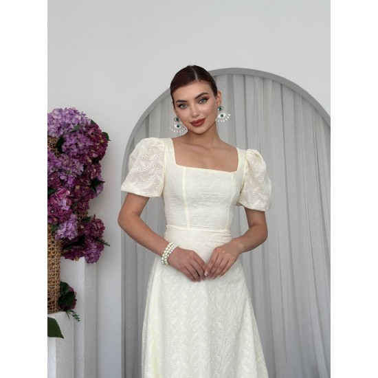 M00675-BEYAZ Beyaz ELBİSE