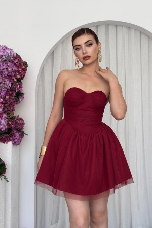 M00684-BORDO Bordo DRESS