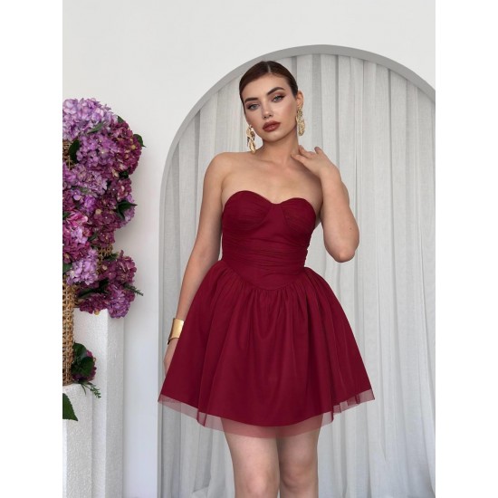 M00684-BORDO Bordo DRESS