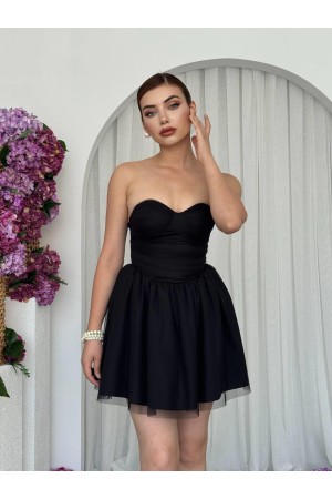 M00684-SIYAH Siyah ELBİSE