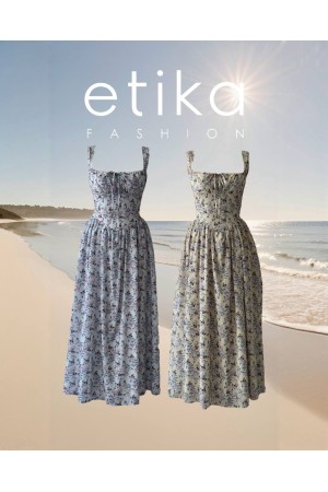 M00685-MAVİ Mavi ELBİSE