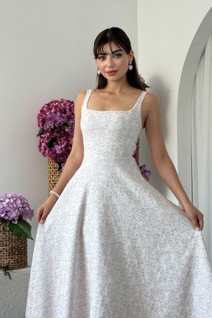 M00691-PEMBE Pembe ELBİSE