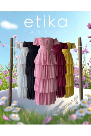 M00695-SARI Sarı ELBİSE