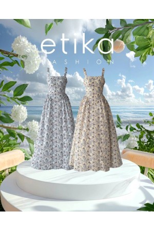 M00697-BEJ Bej ELBİSE