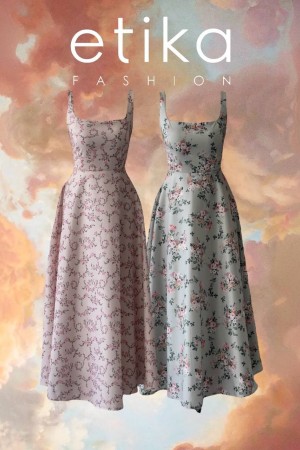 M00700-PEMBE Pembe ELBİSE