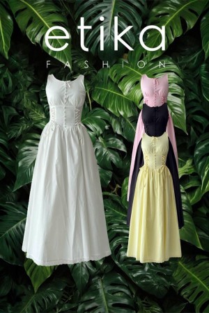 M00702-BEYAZ Beyaz ELBİSE