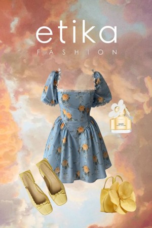 "M00704-ÇİÇEK DESEN" "ÇİÇEK DESEN" DRESS