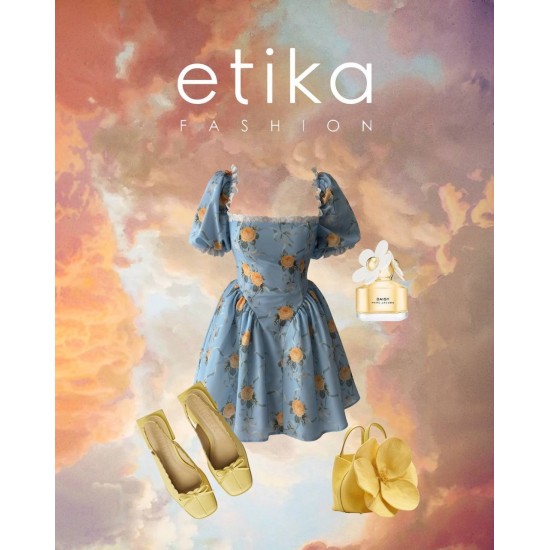 "M00704-ÇİÇEK DESEN" "ÇİÇEK DESEN" DRESS