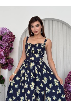 M00709-DESENLI DESENLI ELBİSE