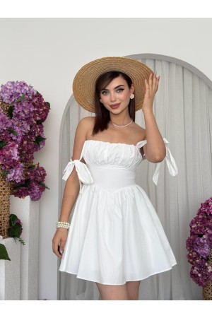 M00714-EKRU EKRU ELBİSE