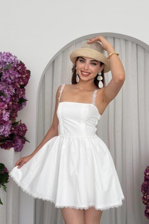 M00720-EKRU EKRU ELBİSE