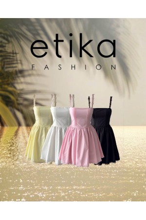 M00720-PEMBE Pembe ELBİSE