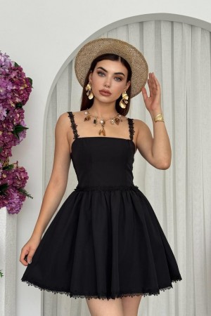 M00720-SIYAH Siyah ELBİSE