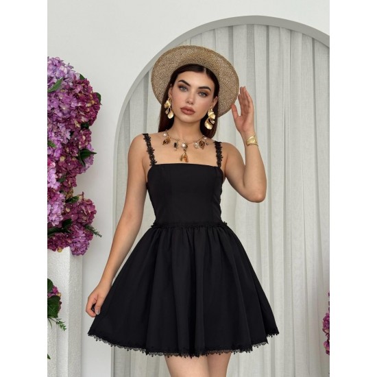 M00720-SIYAH Siyah ELBİSE